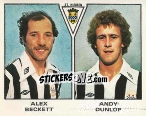 Sticker Alex Beckett / Andy Dunlop - UK Football 1979-1980 - Panini
