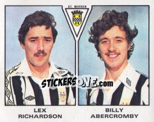 Sticker Lex Richardson / Billy Abercromby - UK Football 1979-1980 n. 580 - Panini