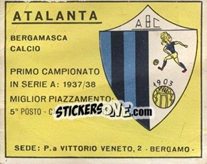 Sticker Stemma - Calciatori 1961-1962 n. 1 - Panini