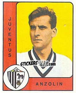 Sticker Roberto Anzxolin - Calciatori 1961-1962 - Panini