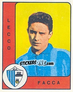 Cromo Vinicio Facca - Calciatori 1961-1962 - Panini