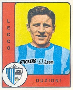 Figurina Francesco Duzioni - Calciatori 1961-1962 - Panini