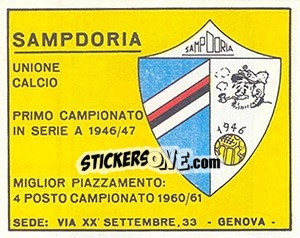 Sticker Stemma - Calciatori 1961-1962 - Panini