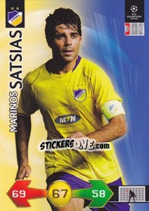 Cromo Marinos Satsias - UEFA Champions League 2009-2010. Super Strikes Update - Panini