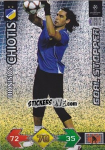 Sticker Dionisios Chiotis - UEFA Champions League 2009-2010. Super Strikes Update - Panini