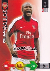 Sticker William Gallas - UEFA Champions League 2009-2010. Super Strikes Update - Panini