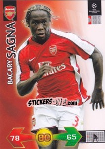 Sticker Bacary Sagna - UEFA Champions League 2009-2010. Super Strikes Update - Panini