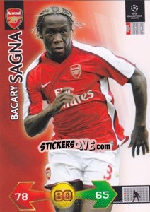 Sticker Bacary Sagna - UEFA Champions League 2009-2010. Super Strikes Update n. 360 - Panini