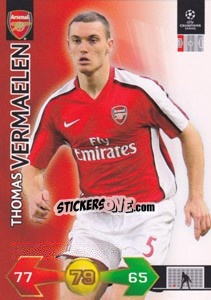 Sticker Thomas Vermaelen - UEFA Champions League 2009-2010. Super Strikes Update n. 361 - Panini