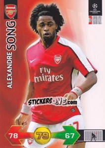 Sticker Alex Song - UEFA Champions League 2009-2010. Super Strikes Update - Panini