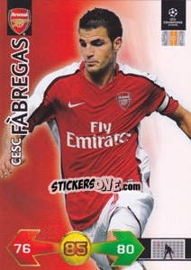 Cromo Cesc Fàbregas - UEFA Champions League 2009-2010. Super Strikes Update - Panini