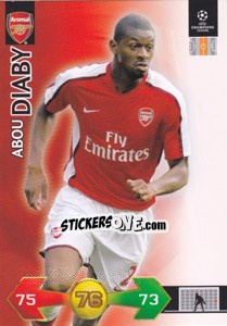 Sticker Abou Diaby - UEFA Champions League 2009-2010. Super Strikes Update - Panini