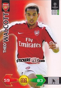 Cromo Theo Walcott - UEFA Champions League 2009-2010. Super Strikes Update - Panini