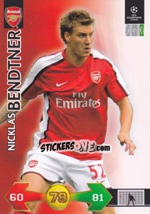 Sticker Nicklas Bendtner - UEFA Champions League 2009-2010. Super Strikes Update n. 371 - Panini
