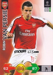Sticker Robin van Persie - UEFA Champions League 2009-2010. Super Strikes Update n. 372 - Panini