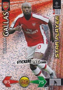 Sticker William Gallas - UEFA Champions League 2009-2010. Super Strikes Update - Panini