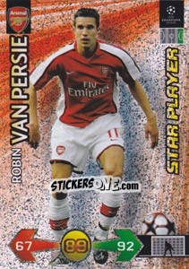 Sticker Robin van Persie - UEFA Champions League 2009-2010. Super Strikes Update n. 374 - Panini