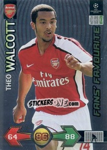 Sticker Theo Walcott - UEFA Champions League 2009-2010. Super Strikes Update n. 376 - Panini
