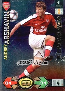 Sticker Andrey Arshavin - UEFA Champions League 2009-2010. Super Strikes Update - Panini