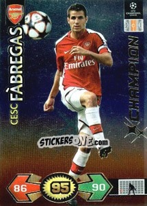 Figurina Cesc Fàbregas - UEFA Champions League 2009-2010. Super Strikes Update - Panini