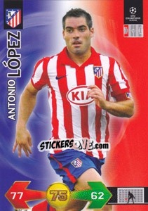 Cromo Antonio López - UEFA Champions League 2009-2010. Super Strikes Update - Panini