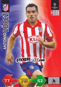 Sticker Antonio López - UEFA Champions League 2009-2010. Super Strikes Update n. 384 - Panini