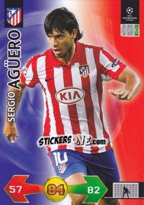 Sticker Sergio Agüero - UEFA Champions League 2009-2010. Super Strikes Update - Panini