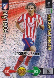 Sticker Diego Forlán - UEFA Champions League 2009-2010. Super Strikes Update - Panini