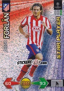Sticker Diego Forlán - UEFA Champions League 2009-2010. Super Strikes Update n. 393 - Panini