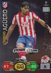 Sticker Sergio Agüero - UEFA Champions League 2009-2010. Super Strikes Update - Panini