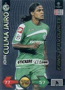 Sticker John Culma Jairo - UEFA Champions League 2009-2010. Super Strikes Update n. 425 - Panini
