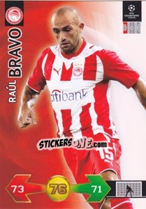 Sticker Raúl Bravo - UEFA Champions League 2009-2010. Super Strikes Update - Panini