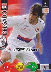 Sticker César Delgado - UEFA Champions League 2009-2010. Super Strikes Update n. 444 - Panini