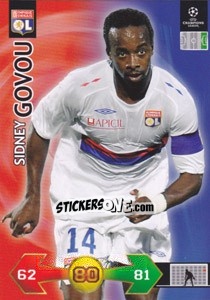 Sticker Sidney Govou - UEFA Champions League 2009-2010. Super Strikes Update n. 445 - Panini