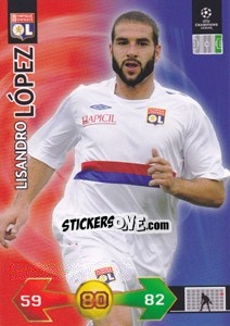 Sticker Lisandro López - UEFA Champions League 2009-2010. Super Strikes Update n. 447 - Panini