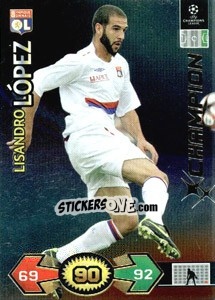Sticker Lisandro López - UEFA Champions League 2009-2010. Super Strikes Update - Panini