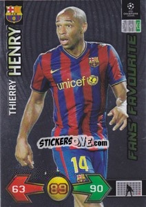 Sticker Thierry Henry - UEFA Champions League 2009-2010. Super Strikes Update - Panini