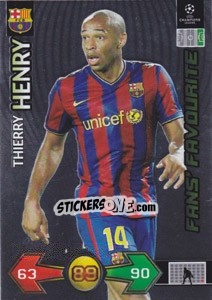Sticker Thierry Henry - UEFA Champions League 2009-2010. Super Strikes Update n. 477 - Panini