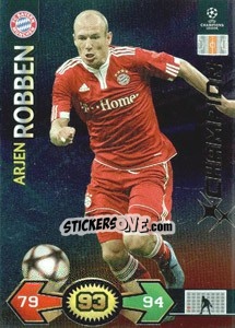 Sticker Arjen Robben - UEFA Champions League 2009-2010. Super Strikes Update n. 480 - Panini