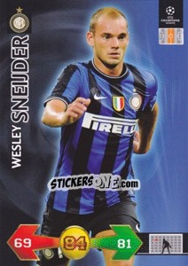 Sticker Wesley Sneijder - UEFA Champions League 2009-2010. Super Strikes Update n. 486 - Panini