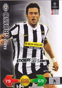 Sticker Fabio Grosso - UEFA Champions League 2009-2010. Super Strikes Update n. 488 - Panini