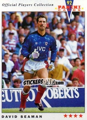 Sticker David Seaman - UK Players Collection 1991-1992 n. 2 - Panini