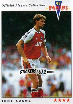 Sticker Tony Adams - UK Players Collection 1991-1992 - Panini