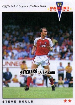 Sticker Steve Bould - UK Players Collection 1991-1992 n. 6 - Panini