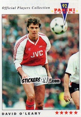 Sticker David O'Leary - UK Players Collection 1991-1992 n. 7 - Panini