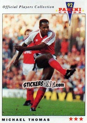 Sticker Michael Thomas - UK Players Collection 1991-1992 n. 8 - Panini