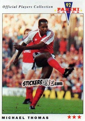 Sticker Michael Thomas - UK Players Collection 1991-1992 - Panini