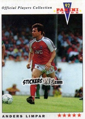 Sticker Anders Limpar - UK Players Collection 1991-1992 n. 12 - Panini