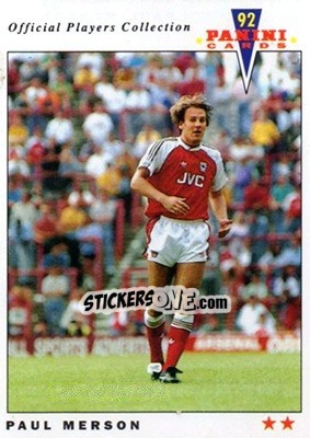 Sticker Paul Merson - UK Players Collection 1991-1992 - Panini