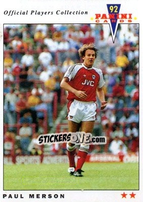 Sticker Paul Merson - UK Players Collection 1991-1992 n. 14 - Panini